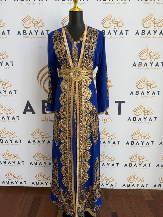 Royal Blue Golden Kuftan