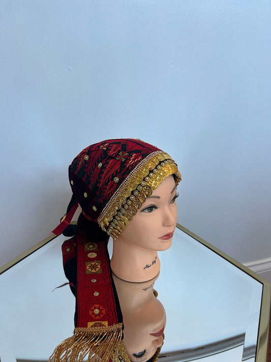 Coin Embroidery Tatreez Head Piece
