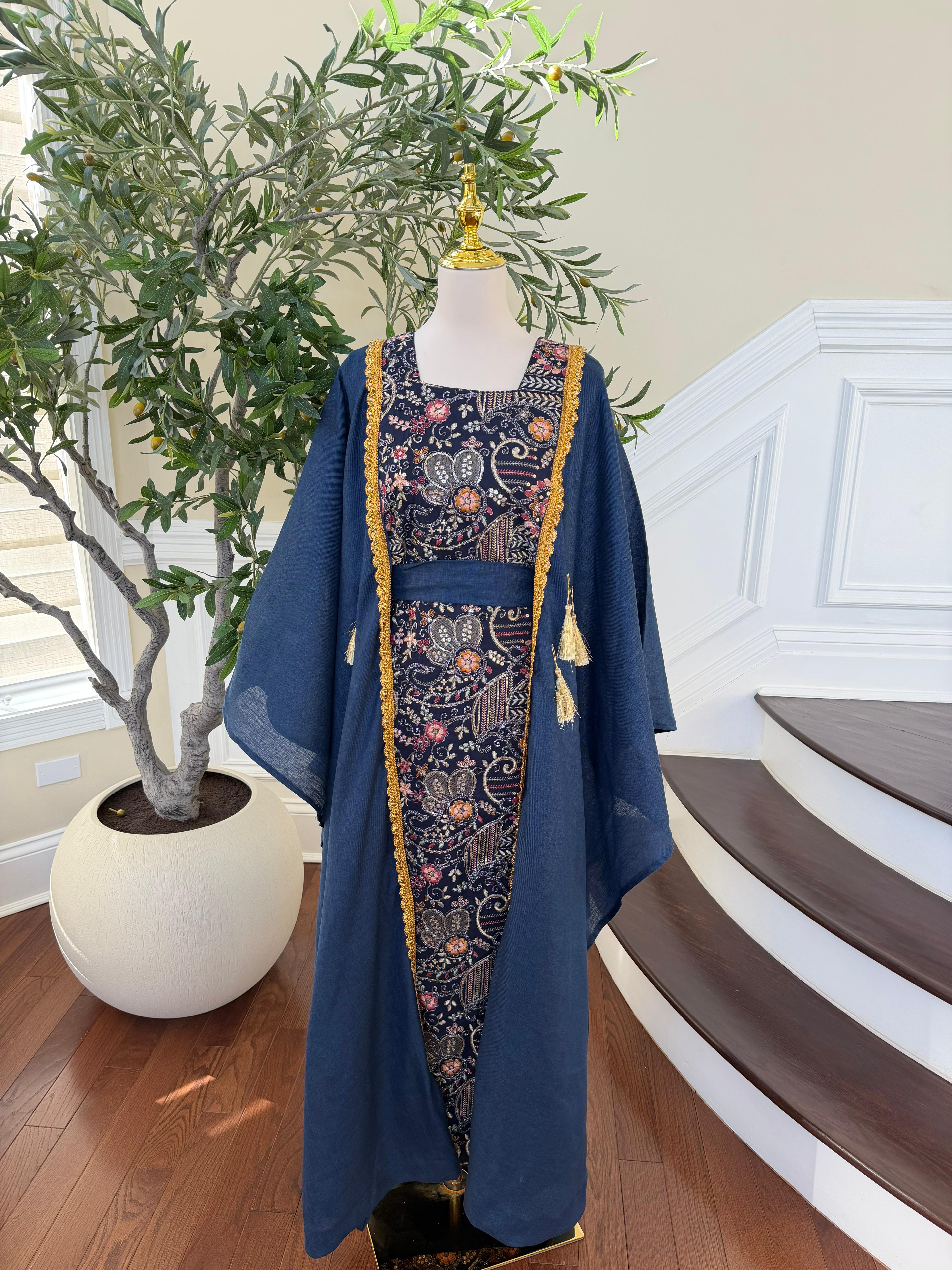Celestial Blue Embroidery Dress