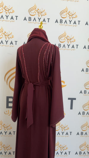 Layali Ramadan Collection: Red Elegance Abaya