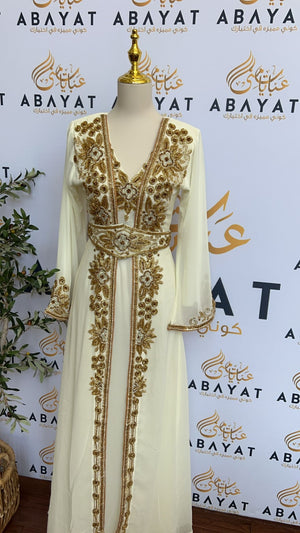 Golden Luxury White Kuftan