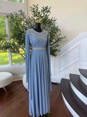 Luxury Baby Blue Kuftan