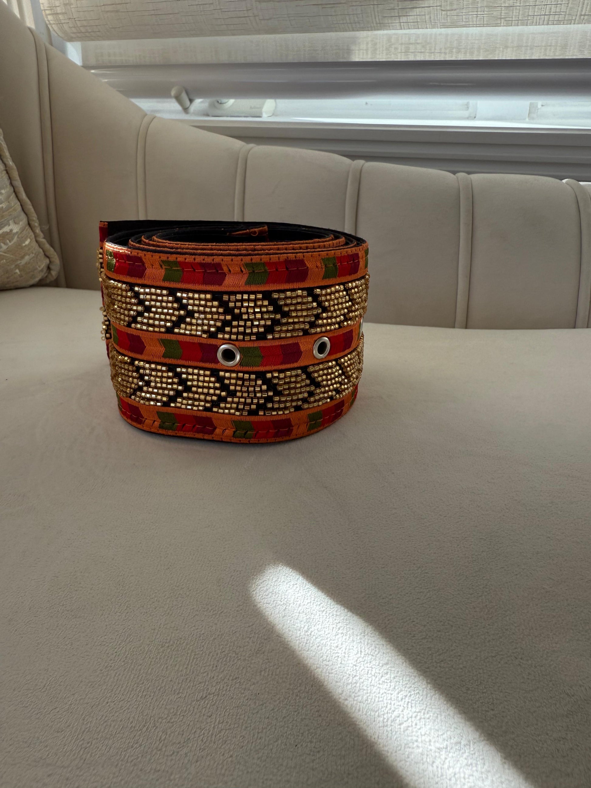 Sabal Kharaz Gold Tatreez Belt