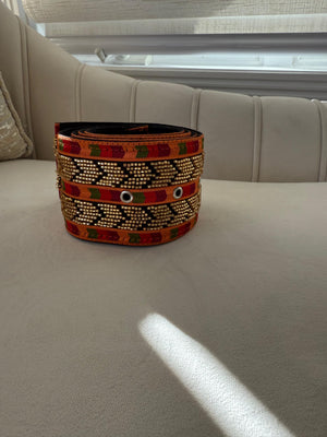 Sabal Kharaz Gold Tatreez Belt