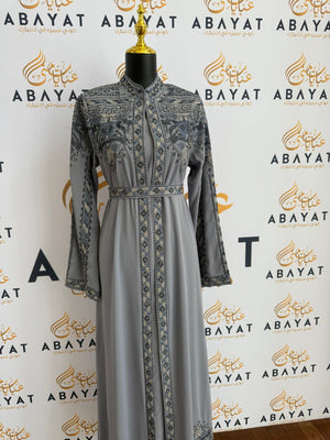 Elegant Blue Tatreez Dress