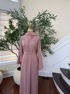 Light Pink Rose Blush Abaya