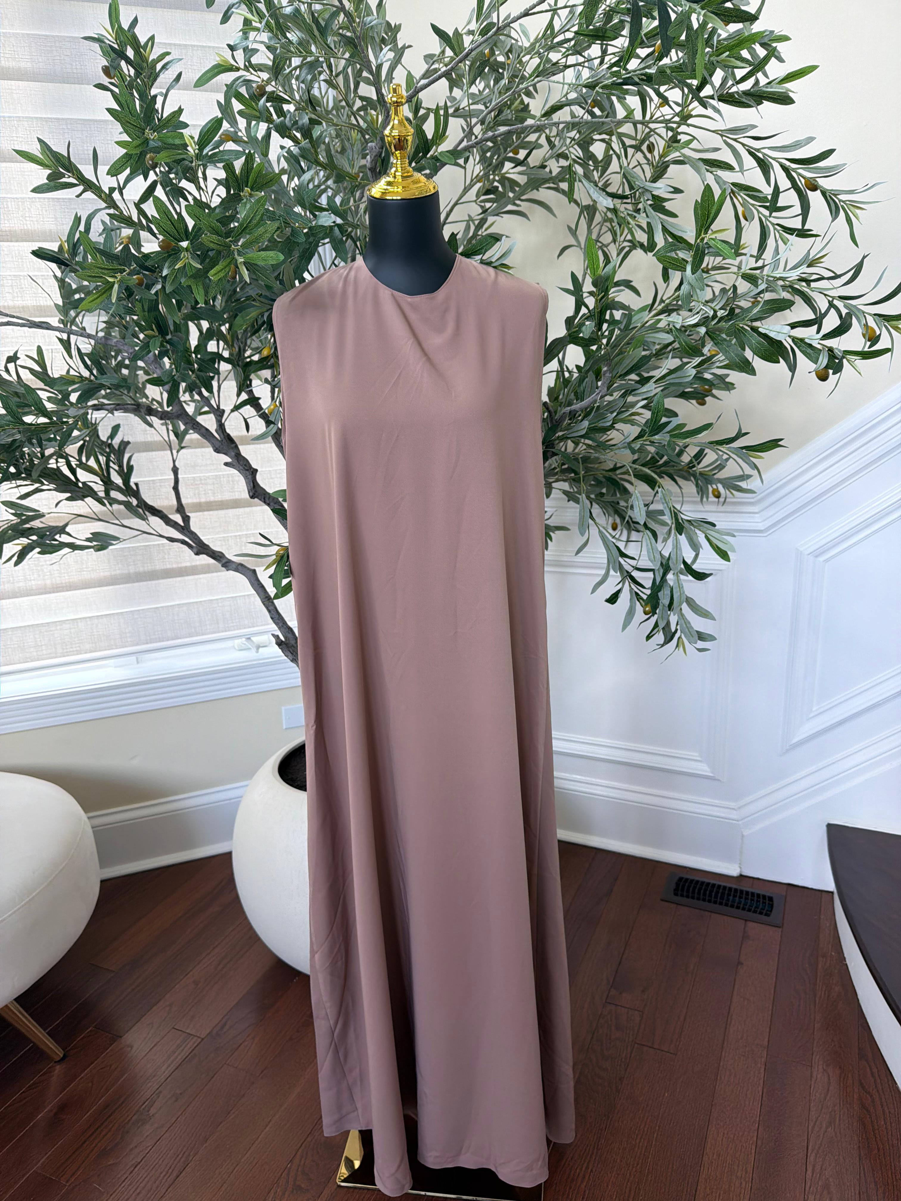 Rose Pink Two Piece Cardigan Abaya