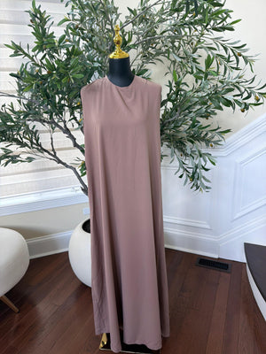Rose Pink Two Piece Cardigan Abaya