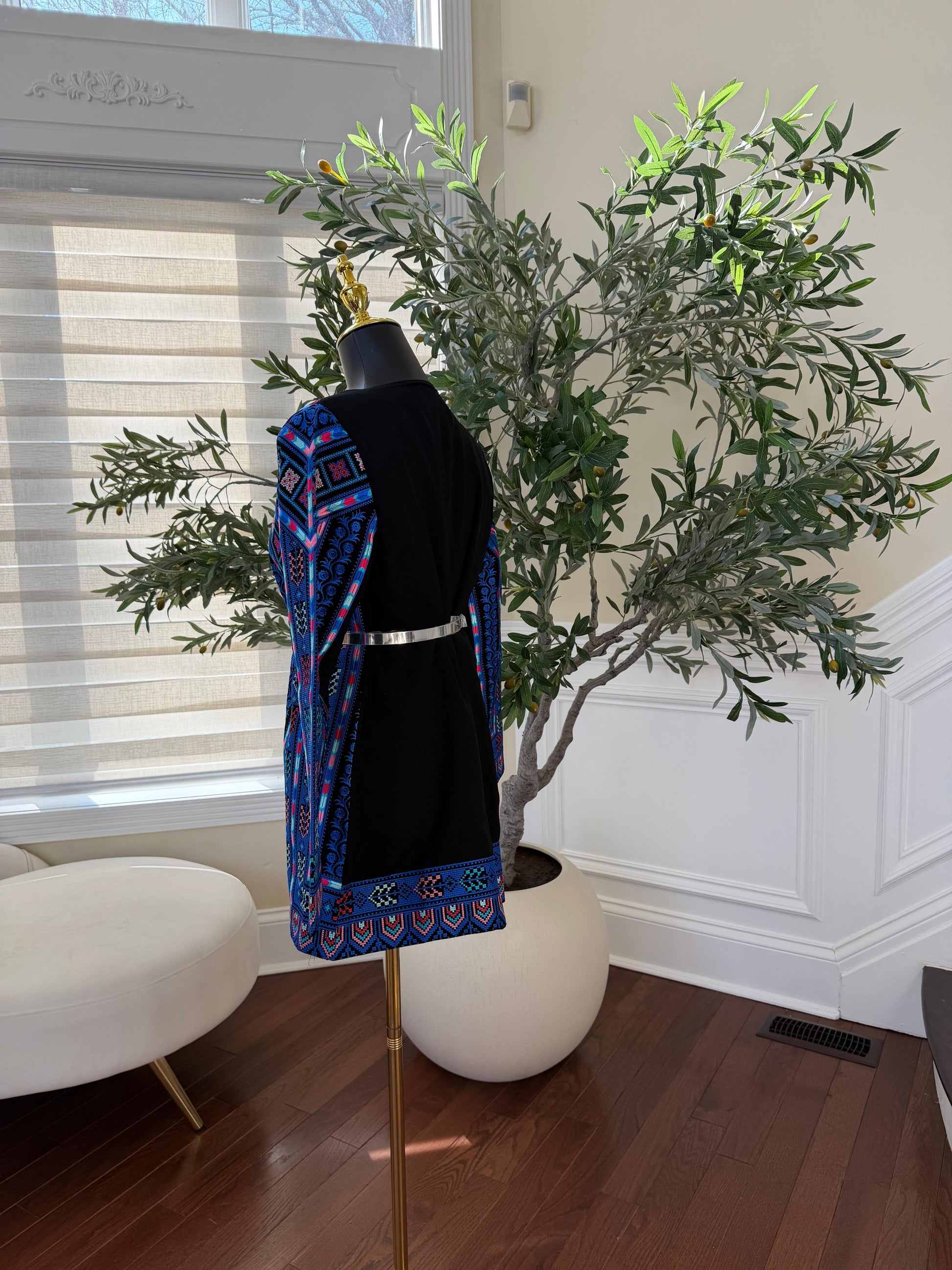 Blue Bloom Tatreez Heritage Jacket