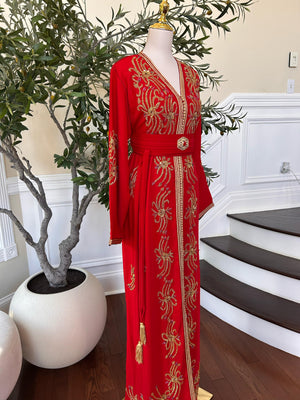 The Red Royale Beaded Kuftan
