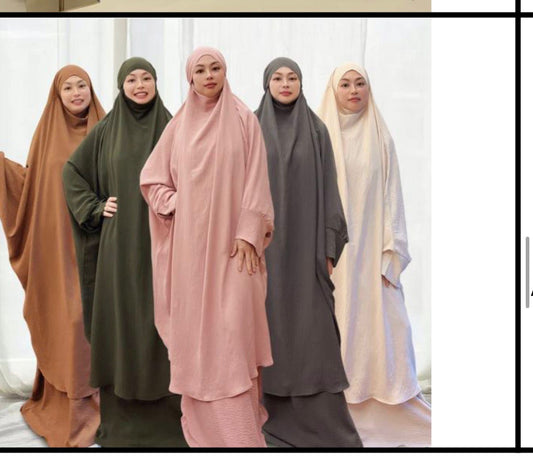 Khimar Jilbab Two Piece Abaya Set