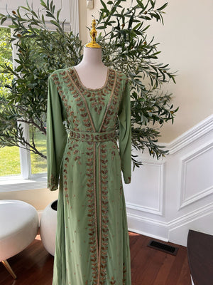 Mint Green Golden Charm Kuftan