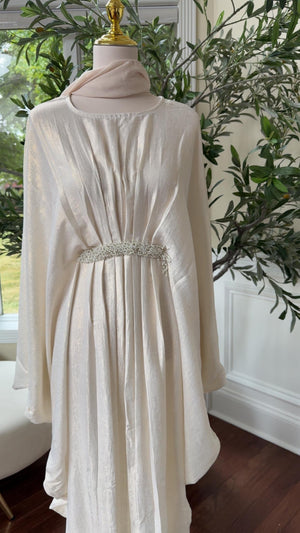 Butterfly Cream Abaya