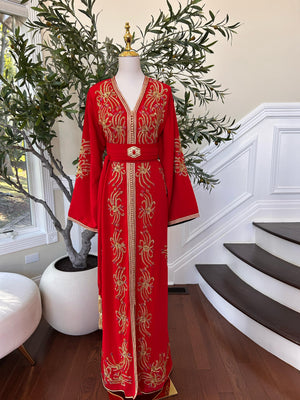 The Red Royale Beaded Kuftan
