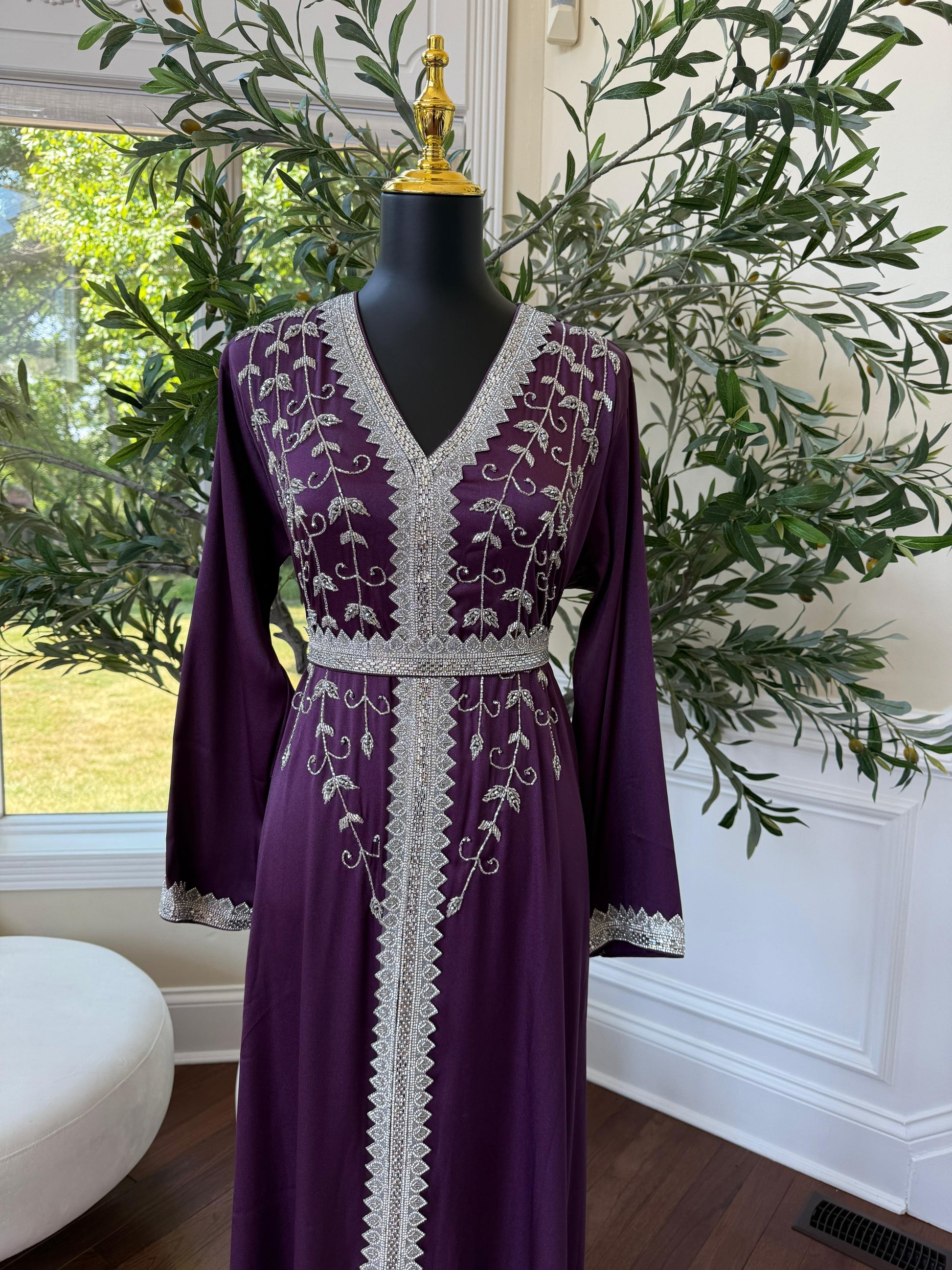 Elegant Purple Kuftan