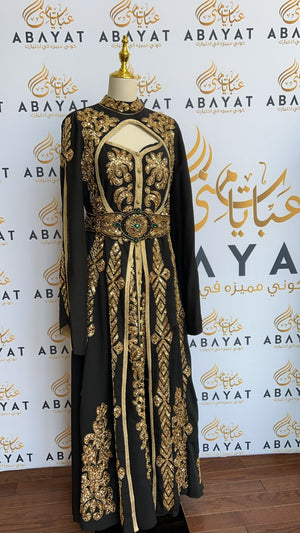 Golden Black Kuftan