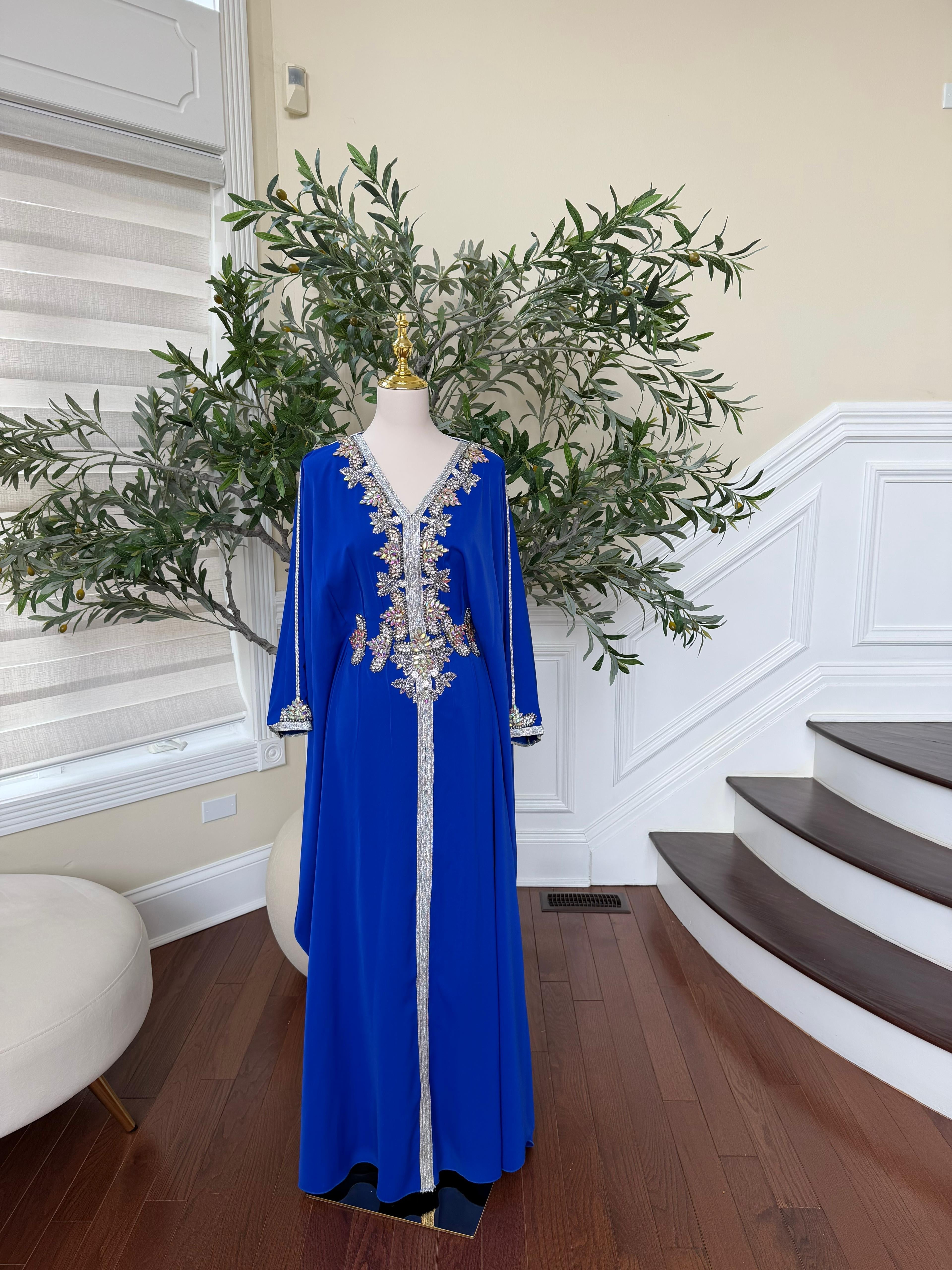 Butterfly Blue Royale Kuftan