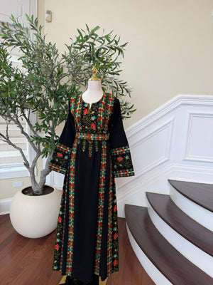 Black Embroidery Tatreez Heritage Thobe