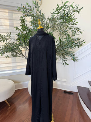 Crescent Night Black Abaya