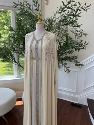 Ivory Crystal Bloom Kuftan