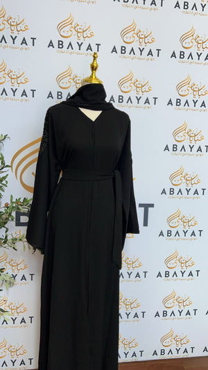 Black Bloom Abaya