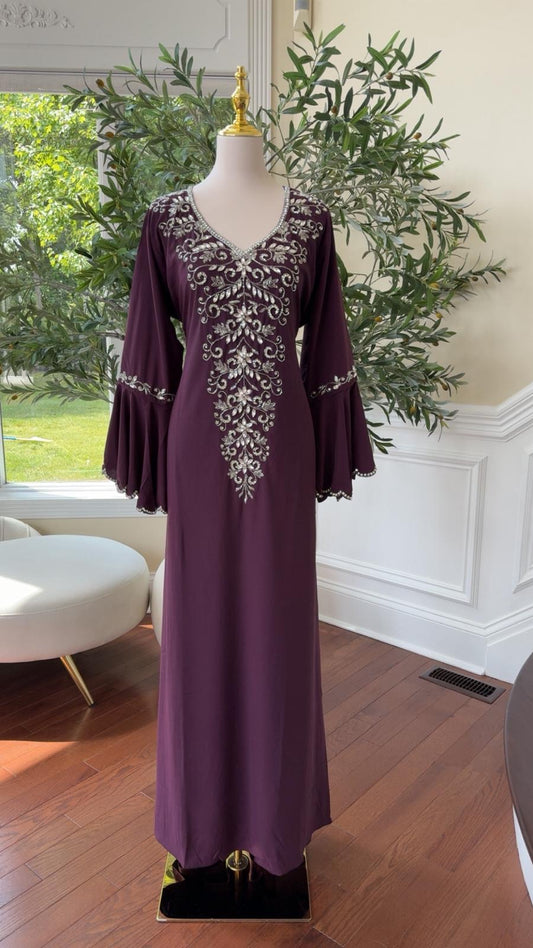 Royal Purple Floral Kuftan
