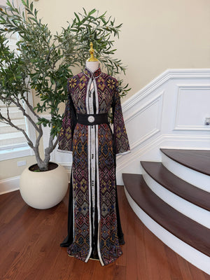 Black Embroidery Royale Kuftan