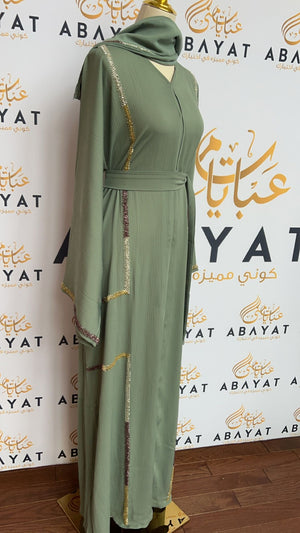 The Mint Green Elegance Abaya