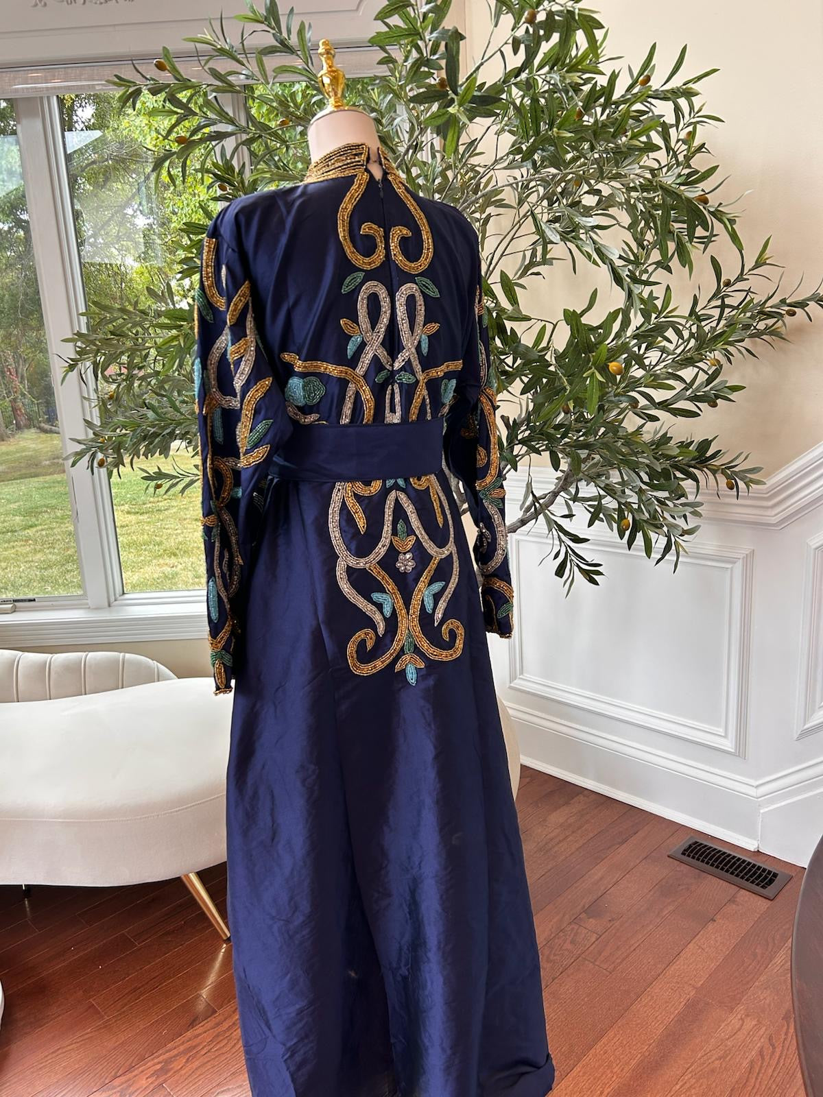 Blue Stone Elegance Kuftan Dress