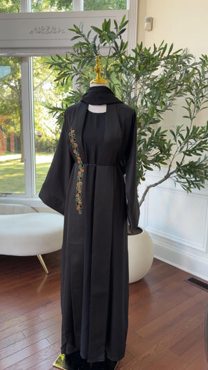 Black Two Piece Abaya