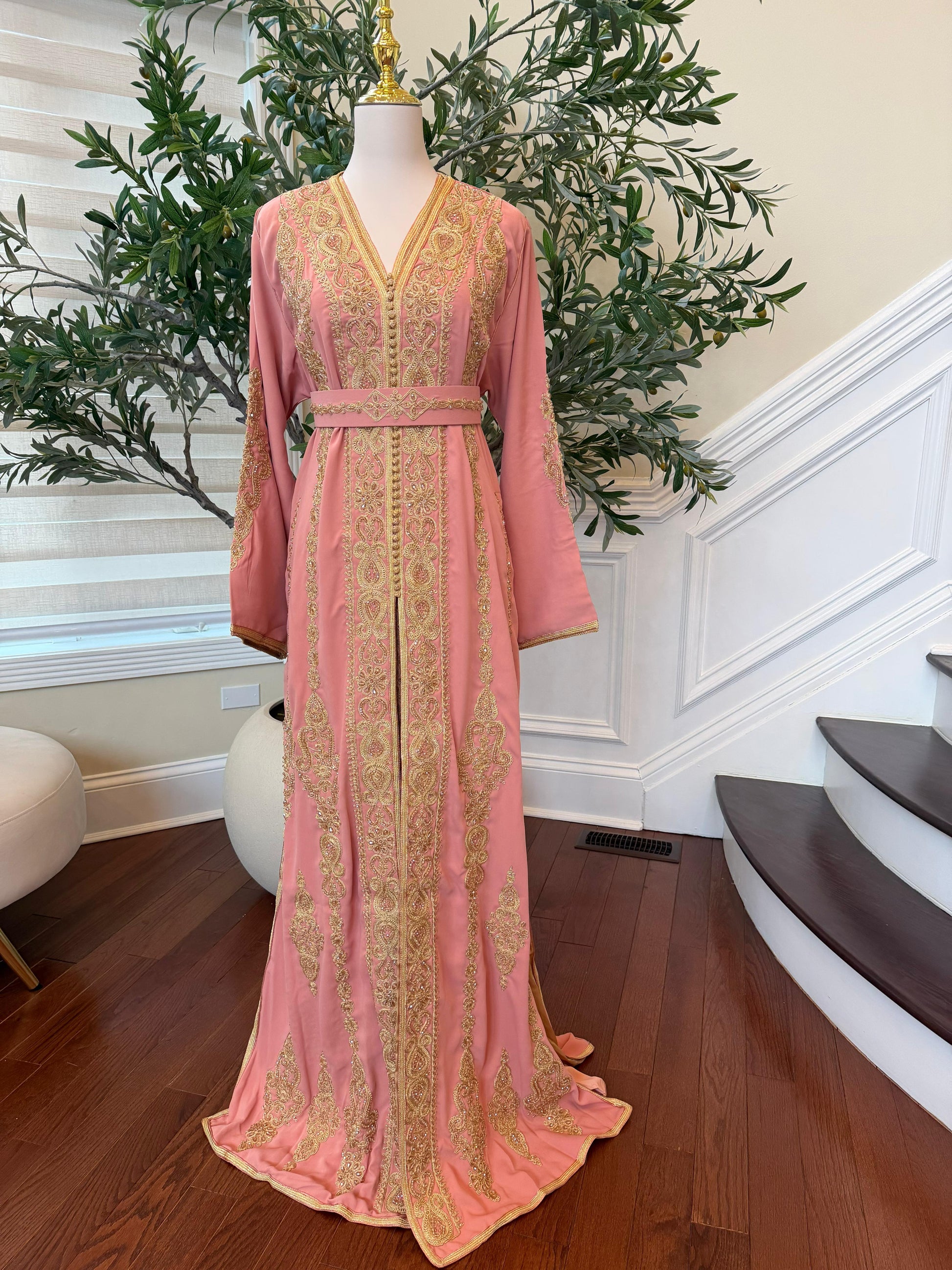 Peach Kuftan Elegance