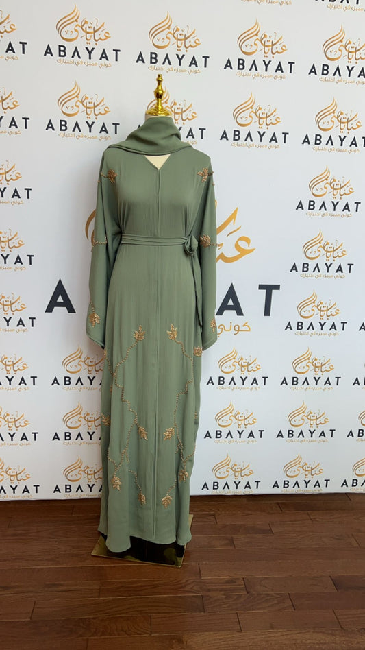 The Green Golden Charm Abaya#336