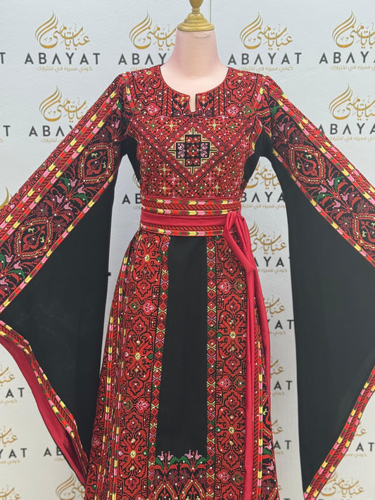 Legacy Red Tatreez Thobe