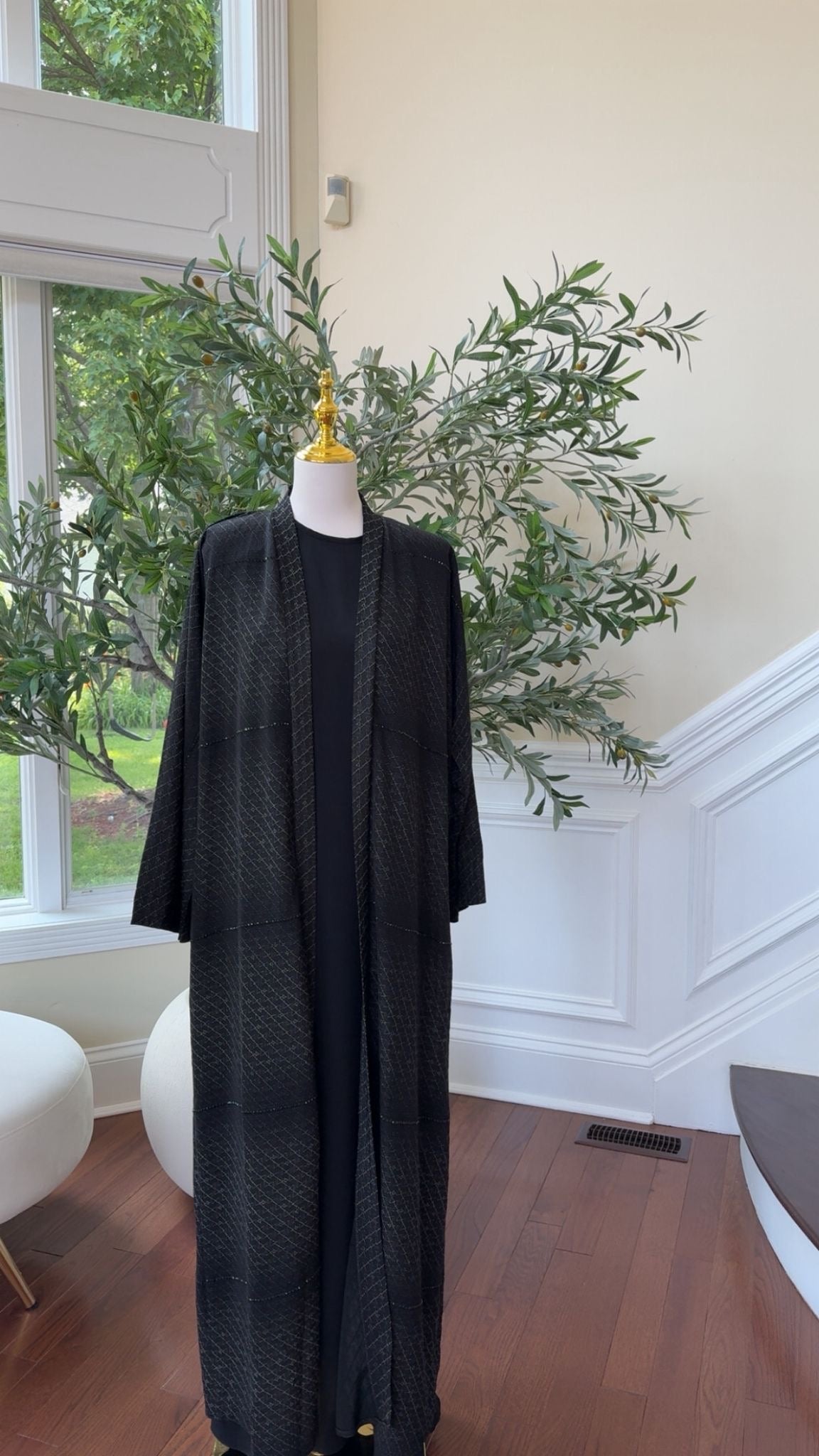 Black Diamond Open Luxe Abaya