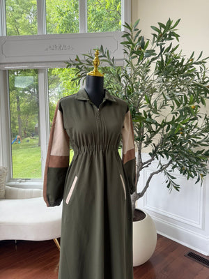Green Modest Active Wear Abaya