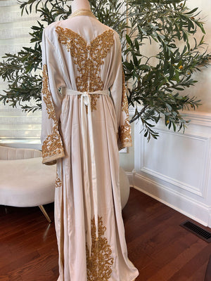 Golden White Detail Kuftan