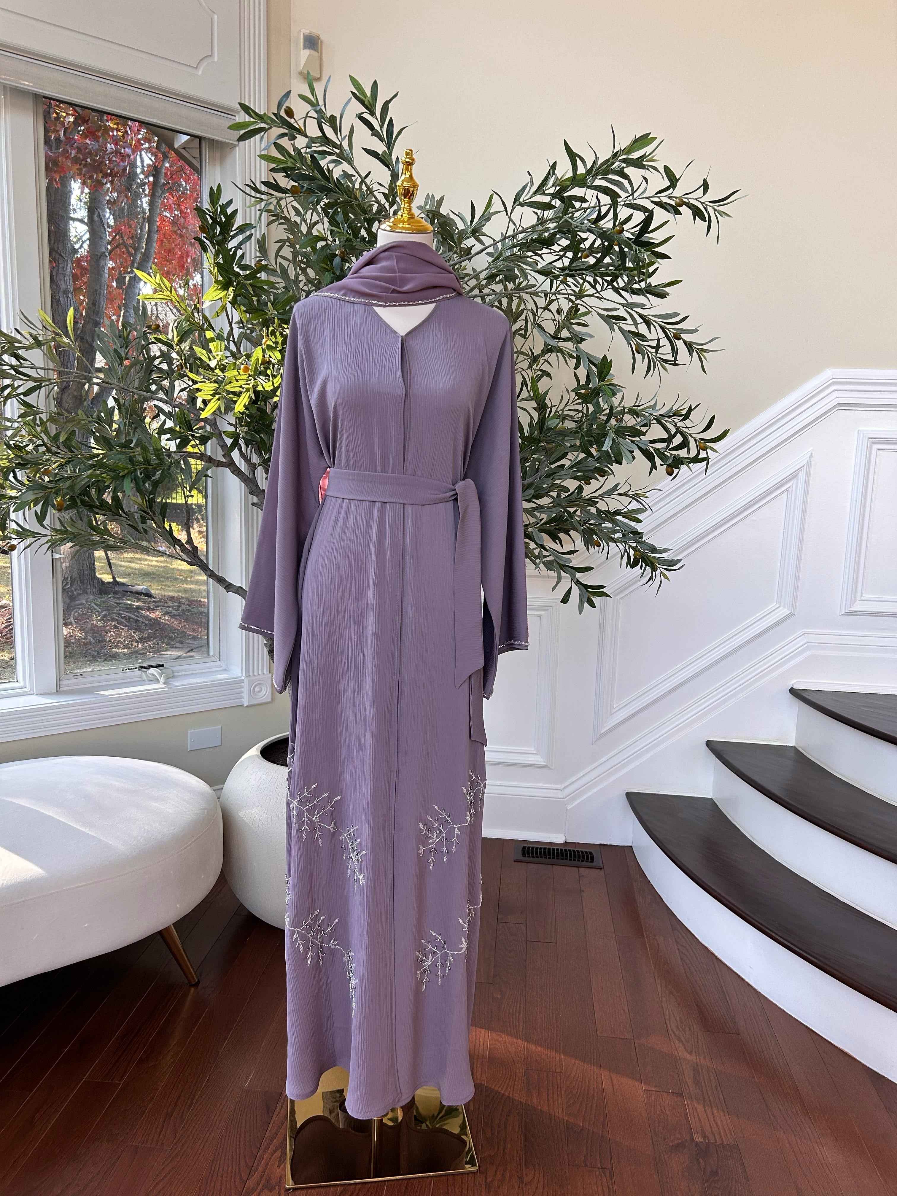 Lavender Charm Luxe Abaya