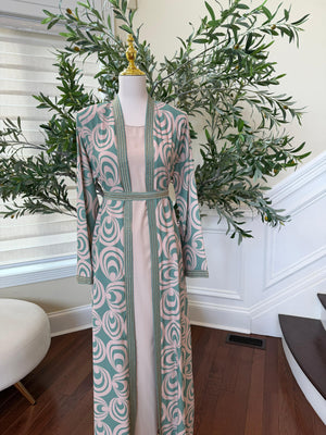 Mint Harmony Two-Piece Abaya