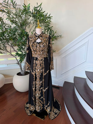 Black Beaded Elegance Royale Kuftan