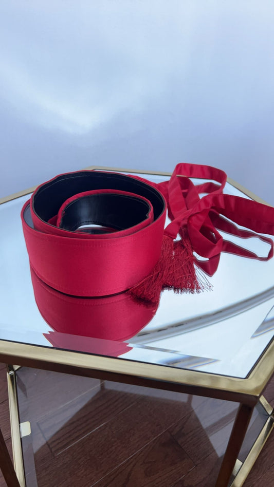 Red Cashmere Belt