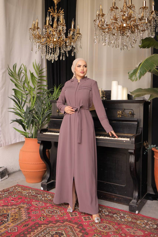 Elegant Zipper Abaya Multi Colors/ KOD2933