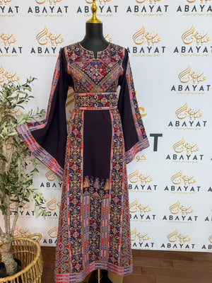 Elegant Purple Tatreez Thobe/ A