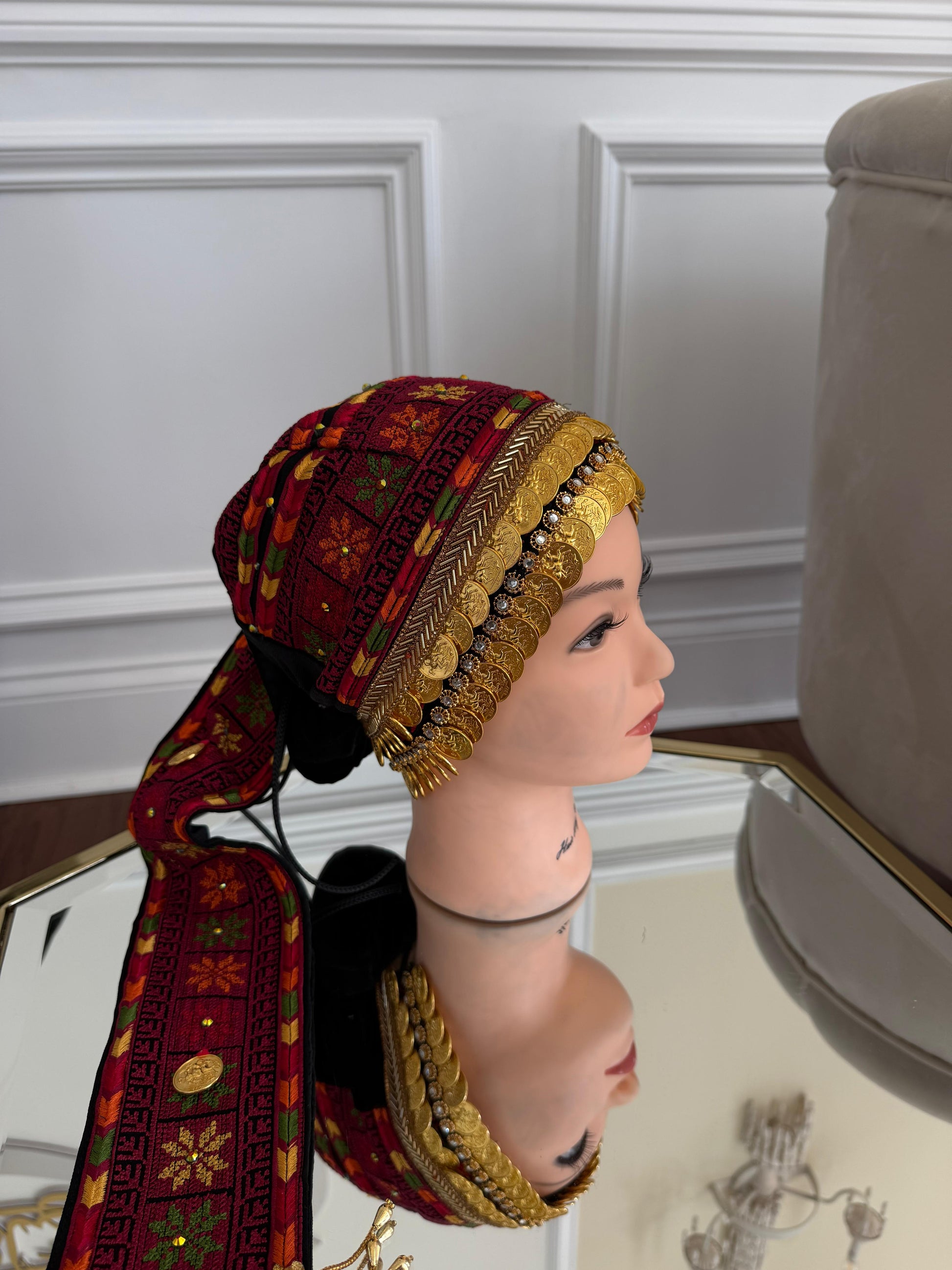 Traditional Tatreez Coin Head Piece