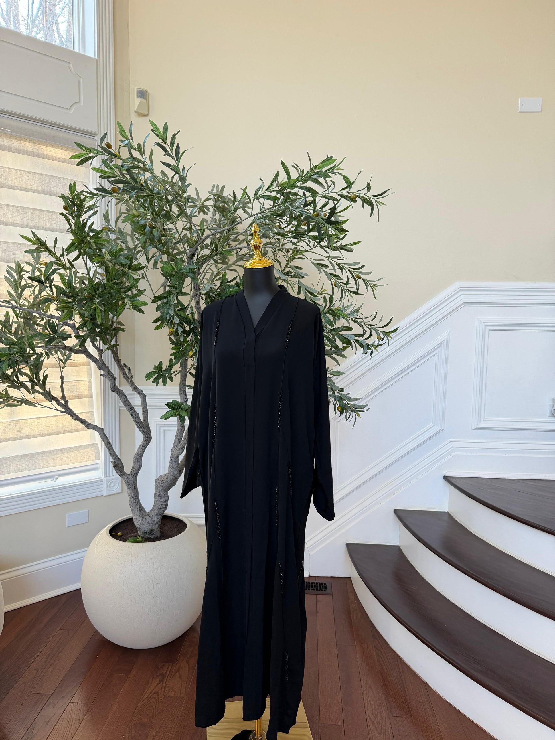 Black Bloom Ramadan Abaya