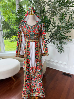 Velvet Embroidery Beaded Thobe