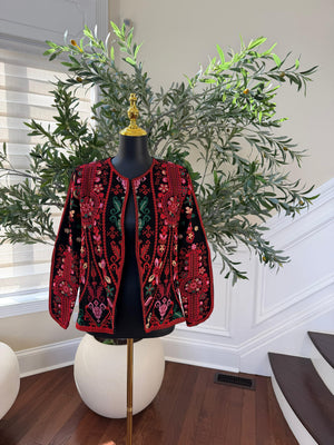 Red Tatreez Signature Jacket