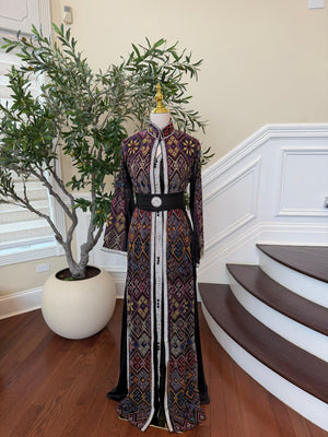 Black Embroidery Royale Kuftan