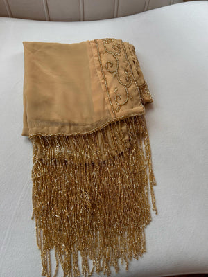 Tan Beaded Khirka Shal Mandil