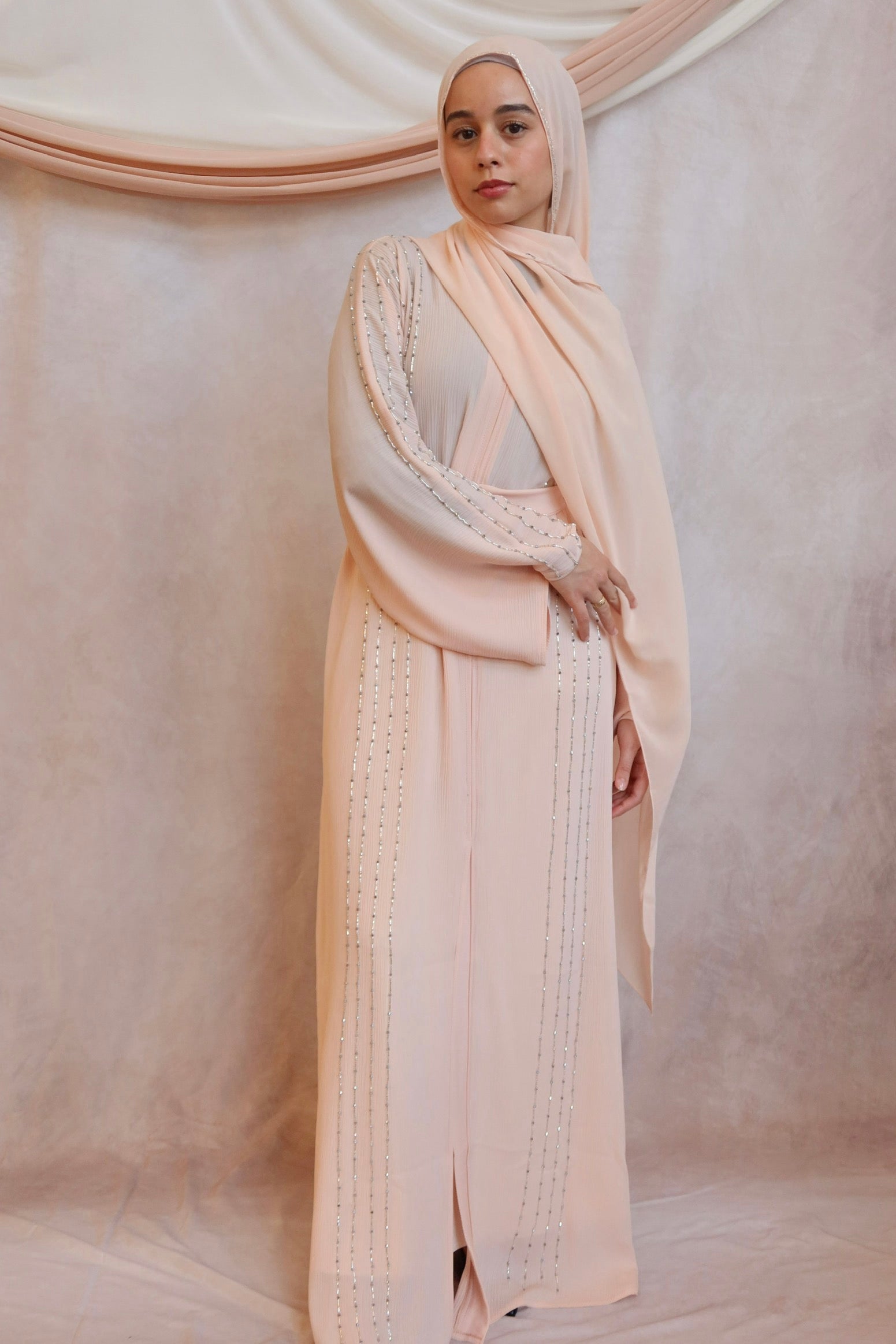 Peach Harmony Abaya