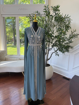 Luxury Baby Blue Kuftan
